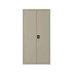 Hirsh 72" Steel Wardrobe Cabinet with 4 Shelves, Putty (22631)