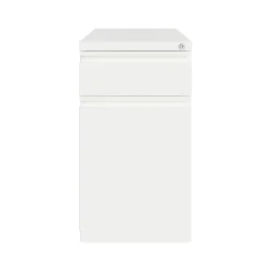 Hirsh 2-Drawer Mobile Vertical File Cabinet, Letter Size, Lockable, 27.75"H x 15"W x 19.88"D, White (25033)