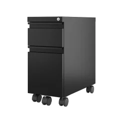 Hirsh 2-Drawer Mobile Vertical File Cabinet, Letter/Legal Size, Lockable, 21.75