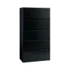 Hirsh HL10000 Series 5-Drawer Lateral File Cabinet, Locking, Letter/Legal, Black, 36" (17902)