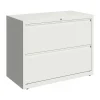 Hirsh HL10000 Series 2-Drawer Lateral File Cabinet, Locking, Letter/Legal, White, 36" (23700)