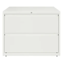 Hirsh HL10000 Series 2-Drawer Lateral File Cabinet, Locking, Letter/Legal, White, 36" (23700)