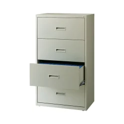 Hirsh HL1000 Series 4-Drawer Lateral File Cabinet, Letter/Legal Size, Lockable, 52.5