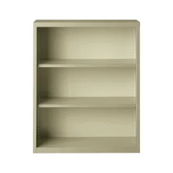 Hirsh HL8000 Series 42"H 3-Shelf Bookcase with Adjustable Shelves, Putty Steel (21989)