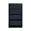 Hirsh HL8000 Series 60"H 4-Shelf Bookcase with Adjustable Shelves, Black Steel (21993)