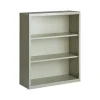 Hirsh HL8000 Series 42"H 3-Shelf Bookcase with Adjustable Shelves, Light Gray Steel (21991)