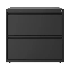 Hirsh Lateral 101 2-Drawer Lateral File Cabinet, Letter/Legal Size, Lockable, 27.75"H x 30"W x 17.63"D, Charcoal (24084)