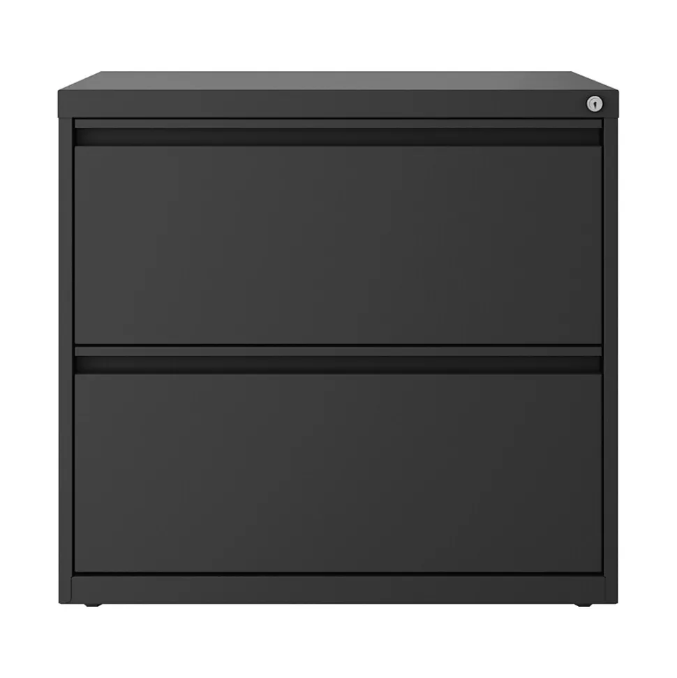 Hirsh Lateral 101 2-Drawer Lateral File Cabinet, Letter/Legal Size, Lockable, 27.75"H x 30"W x 17.63"D, Charcoal (24084)