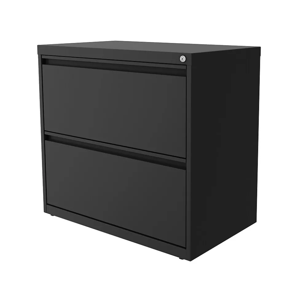 Hirsh Lateral 101 2-Drawer Lateral File Cabinet, Letter/Legal Size, Lockable, 27.75"H x 30"W x 17.63"D, Charcoal (24084)