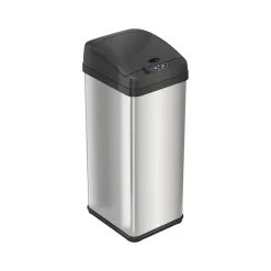 HLS Commercial Stainless Steel Sensor Trash Can with Automatic Lid, 13-Gallon, Silver (HLS13MX)