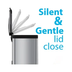 HLS Commercial Stainless Steel Step Trash Can with Hinged Lid, 18-Gallon, Silver (HLS18SS)