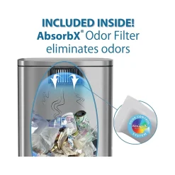 HLS Commercial Stainless Steel Trash Can with Hinged Lid, 1.32-Gallon, Silver (HLSS01RFR)