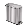 HLS Commercial Stainless Steel Step Trash Can with Hinged Lid, 3-Gallon, Silver (HLSS03RFR)