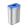 HLS Commercial Stainless Steel Recycling Bin, 21-Gallon, Blue/Silver (HLS21UOTREC)