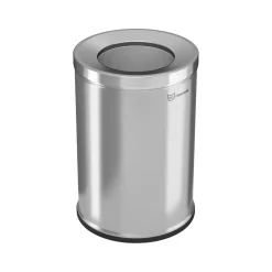 HLS Commercial Stainless Steel Trash Can with Open Lid, 26-Gallon, Silver (HLSC05G26)