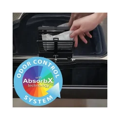 HLS Commercial Stainless Steel Step Trash Can with Hinged Lid, 13-Gallon, Silver (HLS13SS)