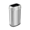 HLS Commercial Stainless Steel Trash Can with Open Lid, 16-Gallon, Silver (HLS16STV)