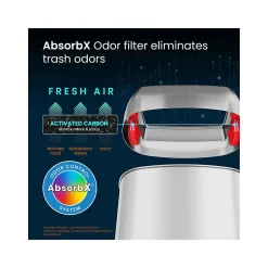 HLS Commercial Stainless Steel Trash Can with Open Lid, 16-Gallon, Silver (HLS16STV)