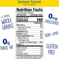 HomeFree Gluten Free Mini Lemon Burst Cookies, 1.1 oz., 10/Pack (307-00361)