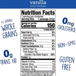 HomeFree Gluten Free Mini Vanilla Cookies, 1.1 oz., 10/Pack (307-00362)