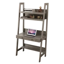 Homenations 36" Ladder PC Desk, Washed Gray (SH-OF-2620)
