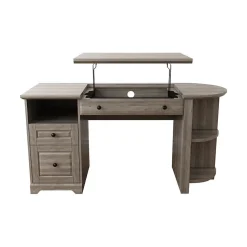 Homenations Lake Shore 6"-30"H Adjustable Standing Desk, Washed Gray (SH-OF-2602)