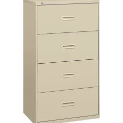 HON 4 Drawers Lateral File Cabinet, Letter/Legal, Putty, 36