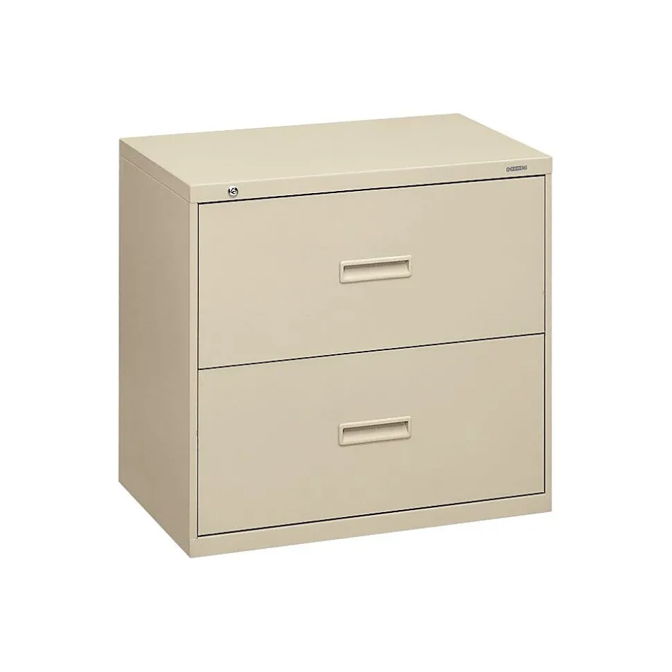 HON 2 Drawers Lateral File Cabinet, Letter/Legal, Putty, 30"W (BSX432LL)