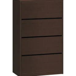 HON 10500 Series 4 Drawer Lateral File Cabinet, Mocha Finish, 36"W (HON10516MOMO)
