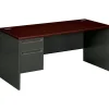 HON 38000 Series 66" Single Pedestal Desk, Charcoal (HON38292LNS)