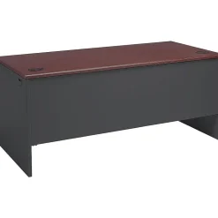 HON 38000 Series 66" Single Pedestal Desk, Charcoal (HON38292LNS)