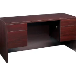 HON 10500 Series Credenza with Kneespace, 2 Box/1 File Drawer, 60"W, Mahogany Finish