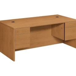 HON 10500 Series Double Pedestal Rectangle Desk, Harvest, 29-1/2"H x 72"W x 36"D