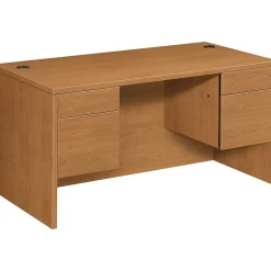 HON® 10500 Series Double Pedestal Desk, Harvest, 29 1/2"H x 60"W x 30"D