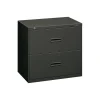 HON 400 Series 2-Drawer Lateral File Cabinet, Letter/Legal Size, Lockable, 28.375"H x 30"W x 19.25"D, Charcoal (HON432LS)