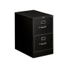 HON 310 Series 2-Drawer Vertical File Cabinet, Legal Size, Lockable, 29"H x 18.25"W x 26.5"D, Black (HON312CPP)