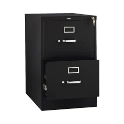 HON 310 Series 2-Drawer Vertical File Cabinet, Legal Size, Lockable, 29"H x 18.25"W x 26.5"D, Black (HON312CPP)