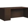 HON 10500 Series Left Pedestal Desk, 2 Box/1 File Drawer, 72"W, Mocha Finish