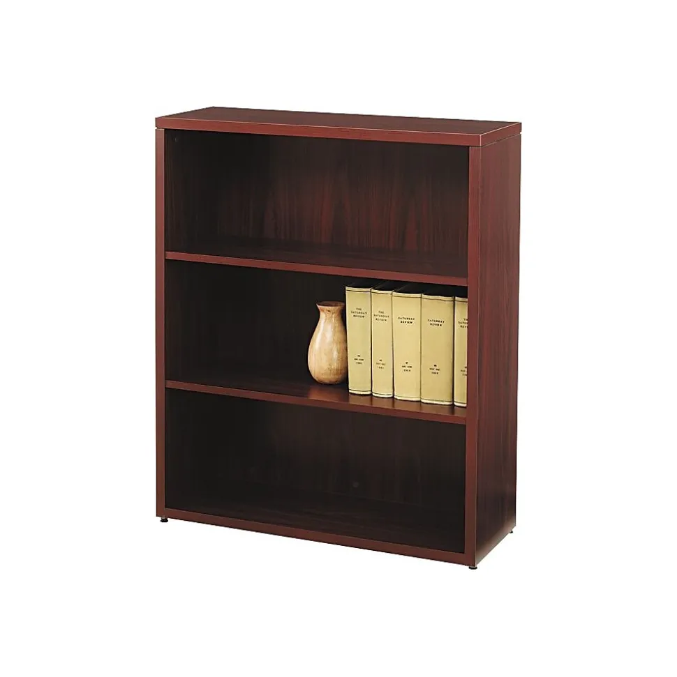 HON 10500 Series 3-Shelf Bookcase, 43 3/8"H x 36"W x 13 1/8"D, Mahogany (HON105533NN)