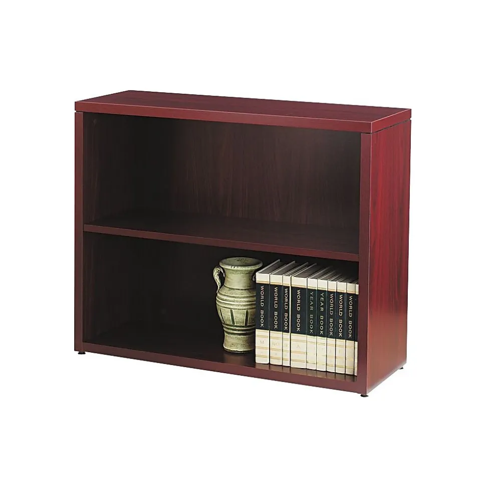 HON 10500 Series 2-Shelf Bookcase, 29 5/8"H x 36"W x 13 1/8"D, Mahogany (H105532NN)