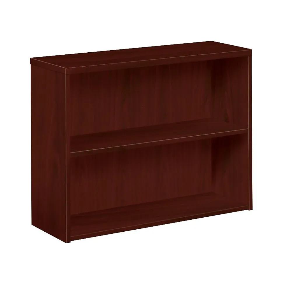 HON 10500 Series 2-Shelf Bookcase, 29 5/8"H x 36"W x 13 1/8"D, Mahogany (H105532NN)