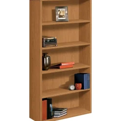 HON® 10500 Series 5-Shelf Bookcase, 71"H x 36"W x 13 1/8"D, Harvest (HON105535CC)