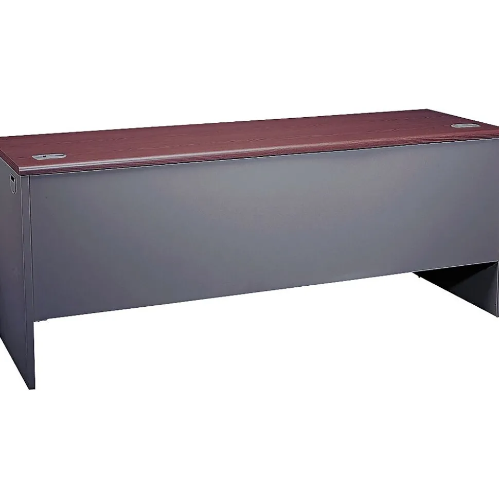 HON® 38000 Series Steel Kneespace Credenza with Locks, Charcoal, 72"W x 24"D x 29 1/2"H