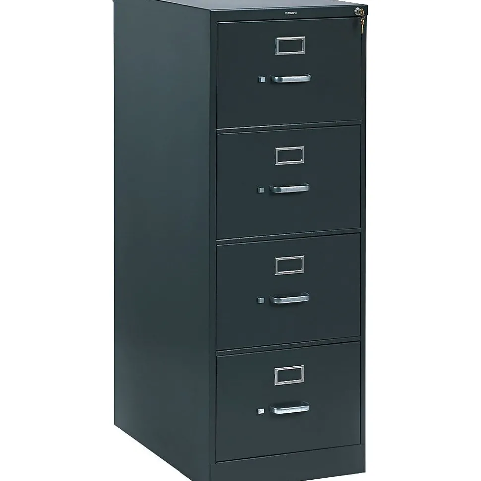 HON 310 Series Vertical File Cabinet, Legal, 4-Drawer, Charcoal, 26 1/2"D (314CPS)