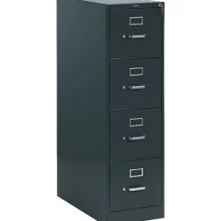 HON 310 Series Vertical File Cabinet, 26 1/2" 4-Drawer, Letter Size, Charcoal