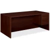 HON 10500 Series 72"W Right Pedestal Desk, Mahogany (H10585RNN)
