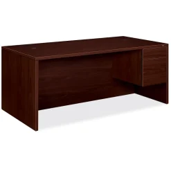 HON 10500 Series 72"W Right Pedestal Desk, Mahogany (H10585RNN)