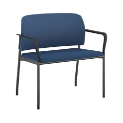 HON Accommodate Vinyl Upholstered Bariatric Stacking Chair, Blue/Textured Charcoal (HSB50.F.E.SX04.P7A)
