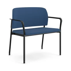 HON Accommodate Vinyl Upholstered Bariatric Stacking Chair, Blue/Textured Charcoal (HSB50.F.E.SX04.P7A)