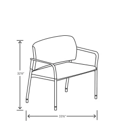 HON Accommodate Vinyl Upholstered Bariatric Stacking Chair, Blue/Textured Charcoal (HSB50.F.E.SX04.P7A)